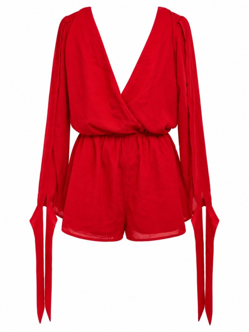 superdown x REVOLVE Red Wrap Romper - NWT - M